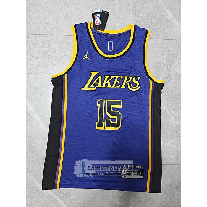 Camiseta Los Angeles Lakers Austin Reaves NO 15 Statement 2022-23 Violeta